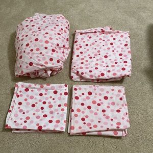 Pine Cone Hill King Pink Dot Sheet Set